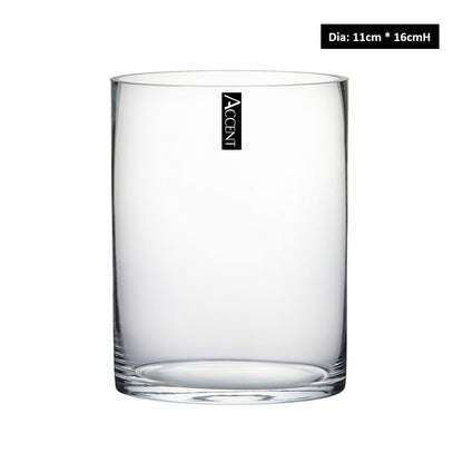 bulk 12 Glass Cylinder Vase 16cm