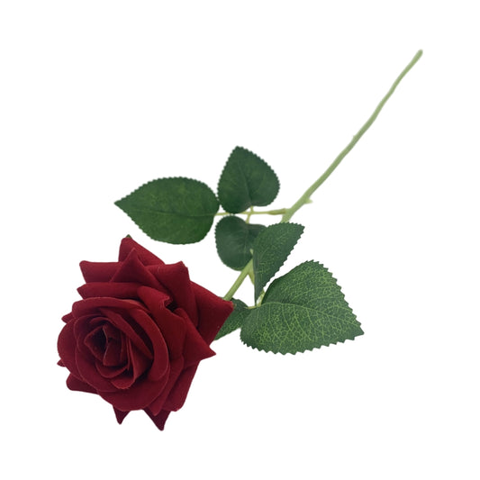 bulk 24 Articial Single Stem Mini Rose Red 49cm