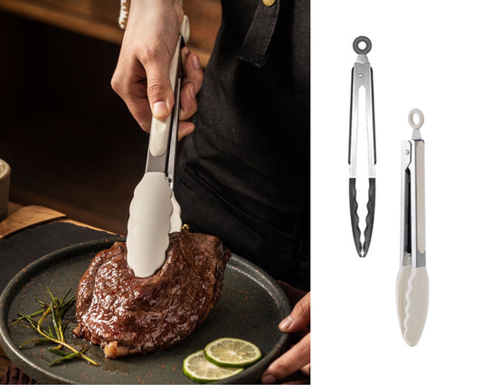 Bulk 24 Accent Silicone Tongs 34x3.5cm 2 Asst