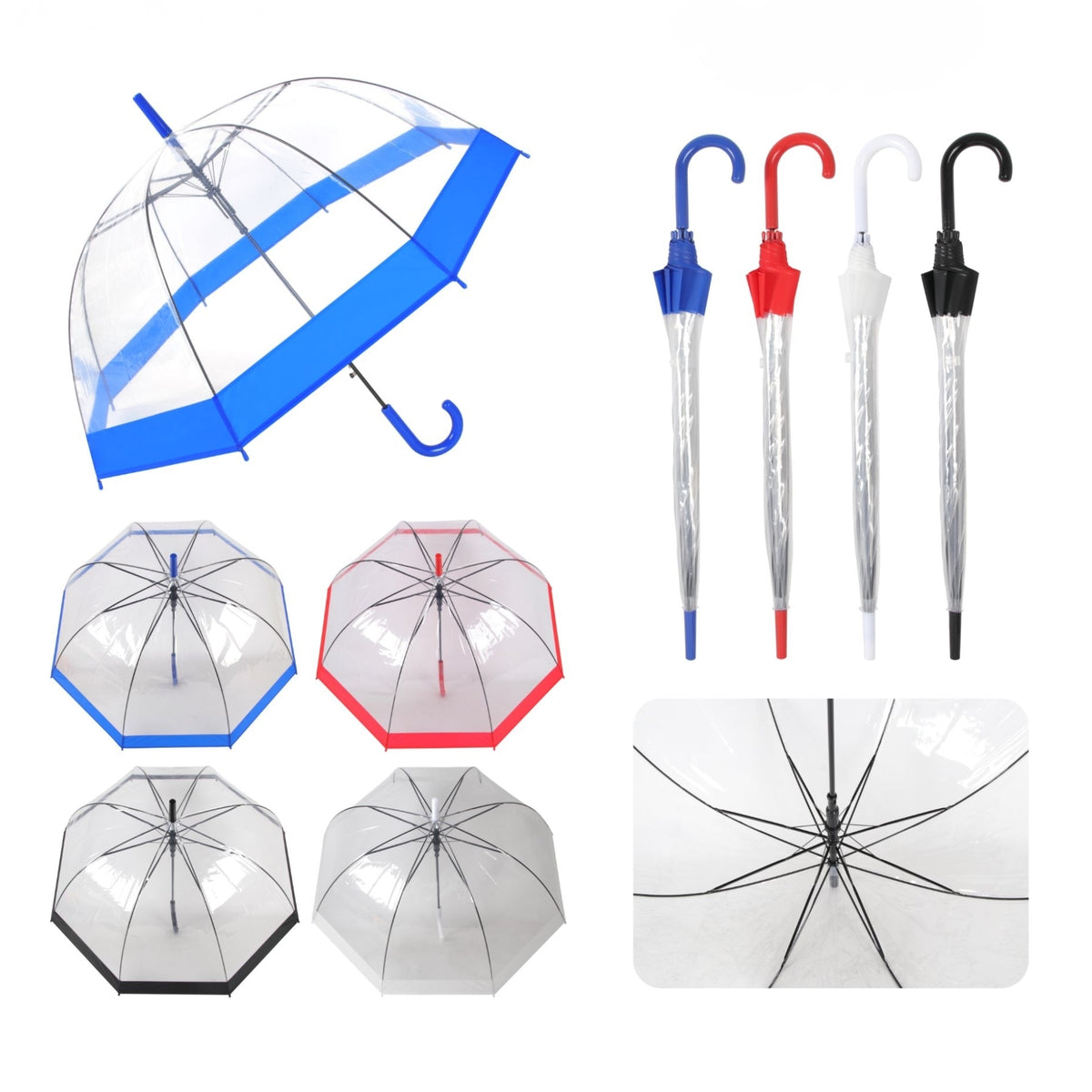 Bulk 12 Dome Umbrella Auto Open 58.5cm 4 Asst