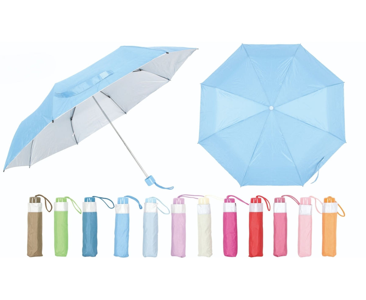 Bulk 12 Colourful Collapsible Umbrella Mannual Open 53.5cm 12 Asst