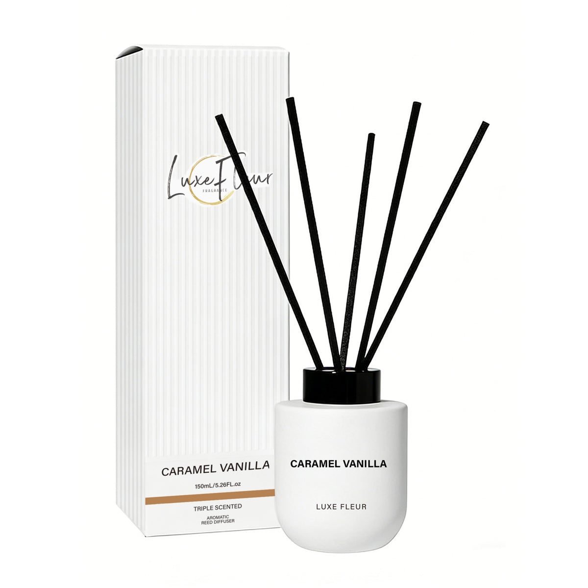 bulk 6 Luxe Fleur Diffuser 150ml Caramel Vanilla