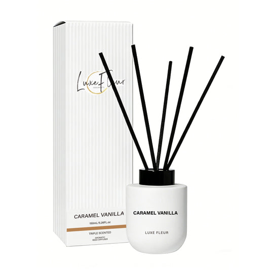 bulk 6 Luxe Fleur Diffuser 150ml Caramel Vanilla