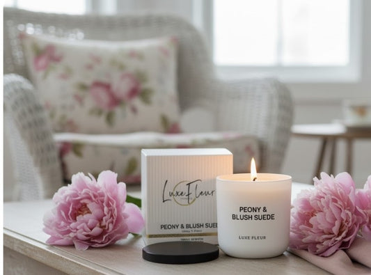 bulk 6 Luxe Fleur Scented Soy Candle In Jar  Peony & Blush Sue