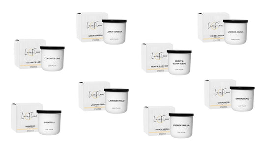 bulk 8 Luxe Fleur Scented Soy Candle in Jar 8 Fragrances