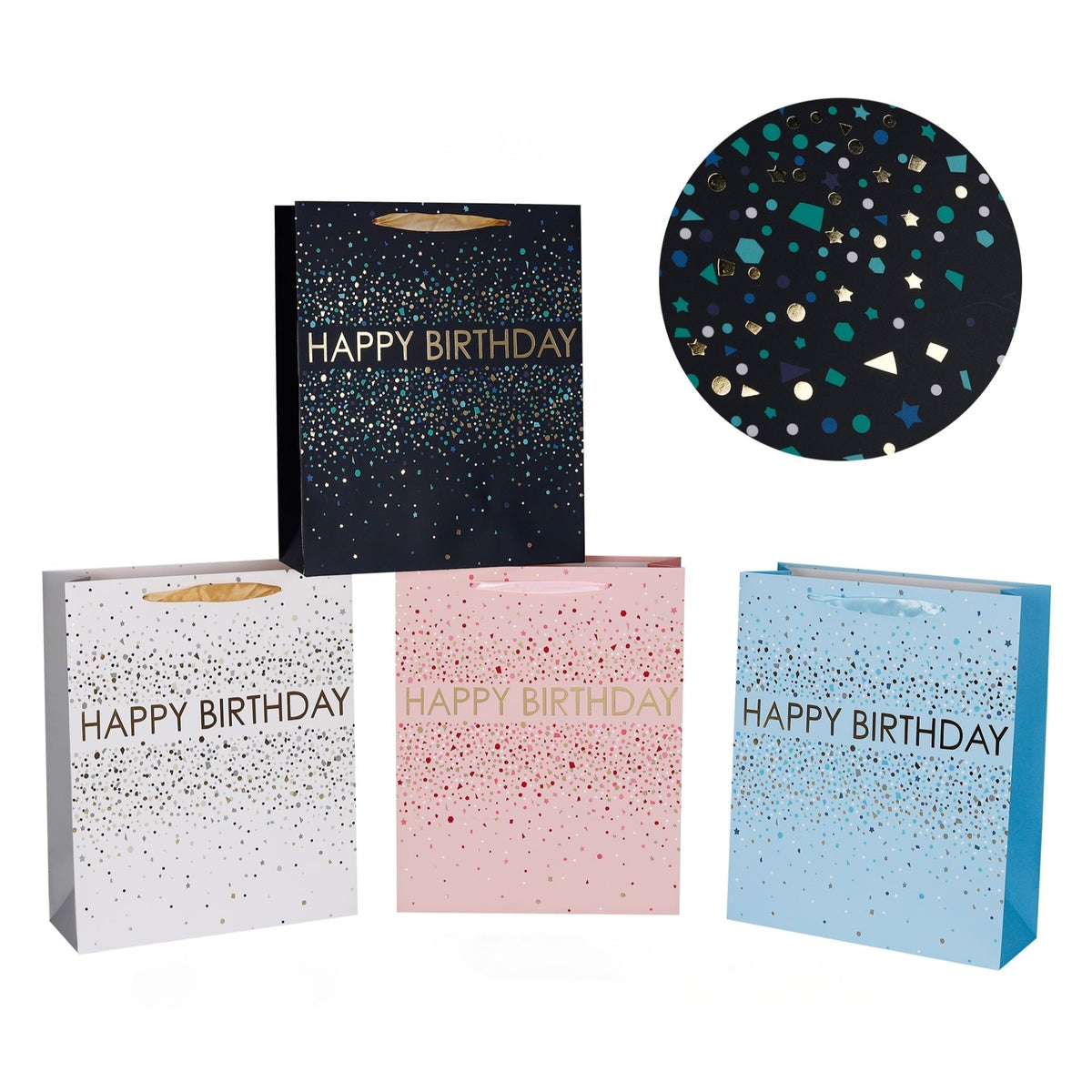 bulk 24 Medium Elegant Sparkle Birthday Gift Bag3cm