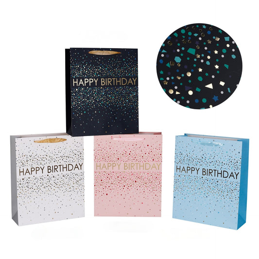 bulk 24 Medium Elegant Sparkle Birthday Gift Bag3cm
