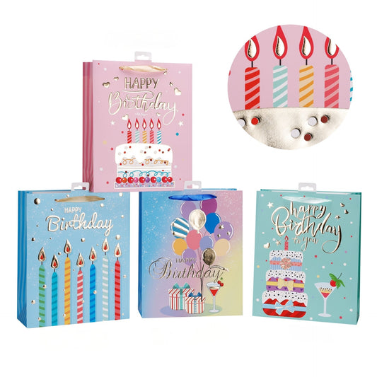 bulk 24 Large Birthday Delight Gift Bag 32cm