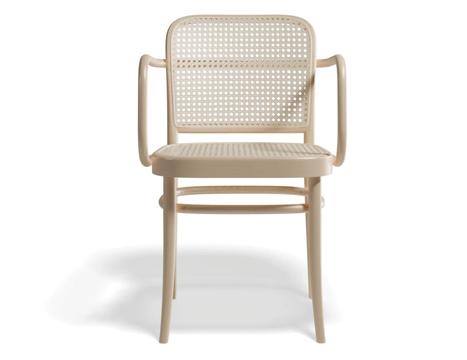 811 Hoffmann Armchair - Natural - Cane Seat - Cane Backrest - by TON