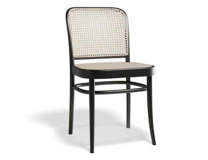 811 Hoffmann Chair - Black Stain - Cane Seat - Cane Backrest - by TON