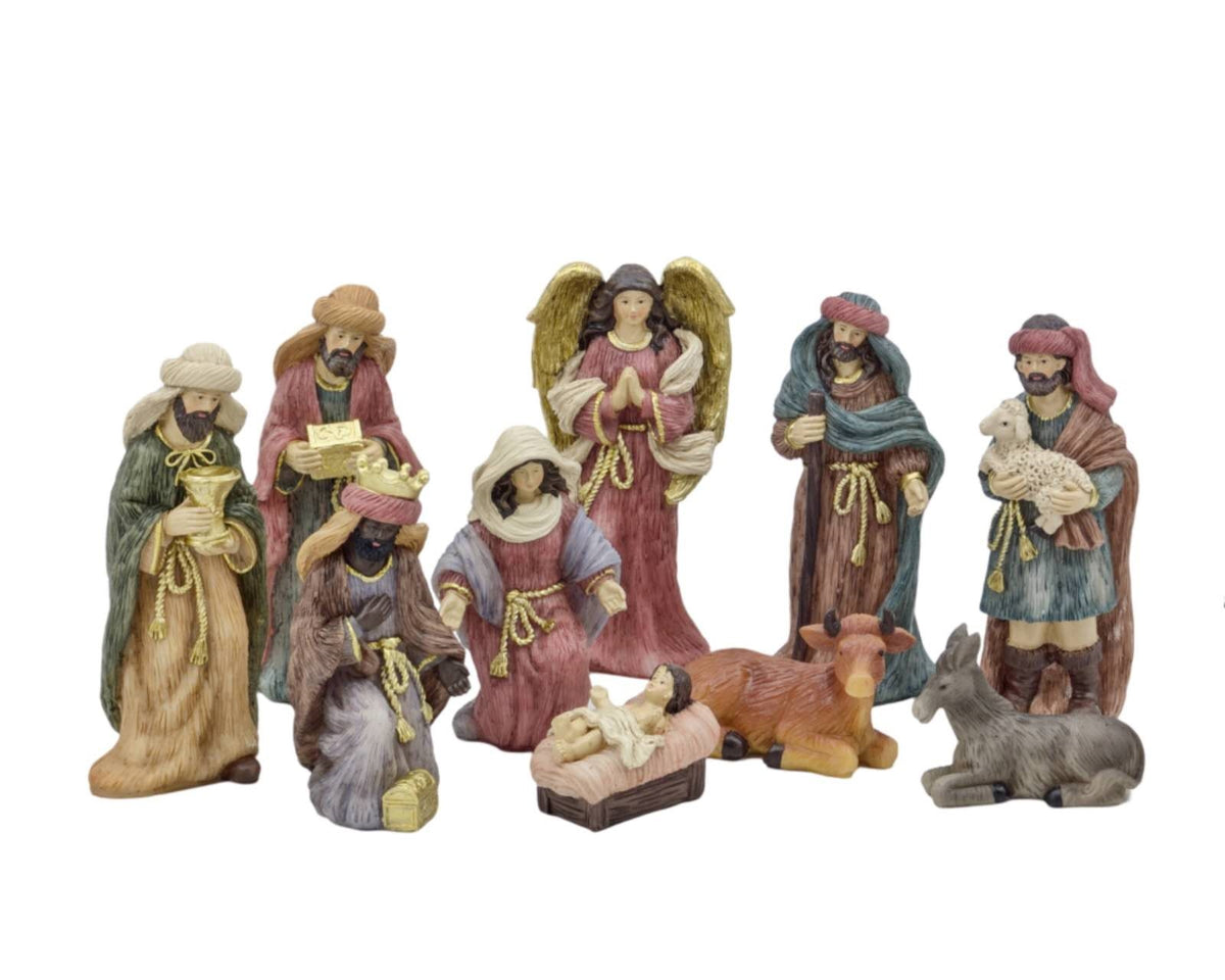 Bulk 2 Xmas Polyresin Nativity Set Of 10