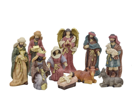 Bulk 2 Xmas Polyresin Nativity Set Of 10