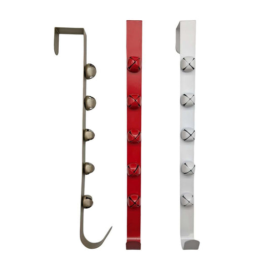 Bulk 24 Xmas Metal Wreath Door Hanger 2.5x38cm 3 Asst