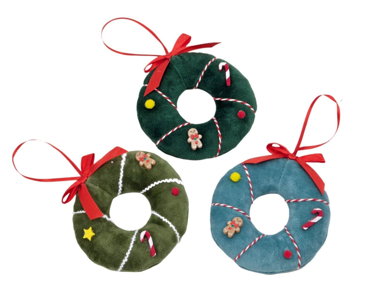 Bulk 24 Xmas Donut Hanging 11cm 3 Asst