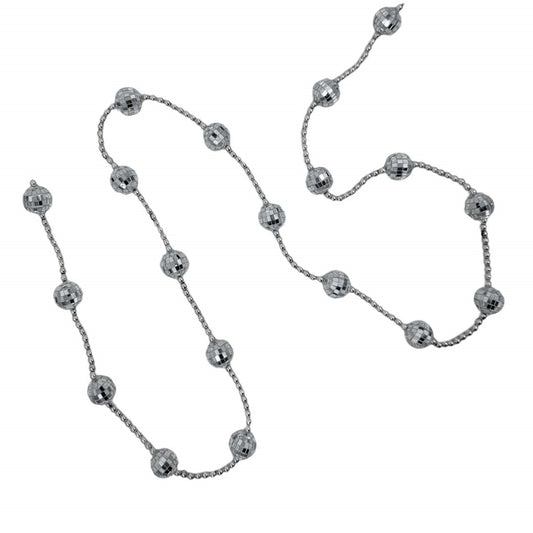 Bulk 12 Xmas Hanging Mirror Ball Garland 180cm