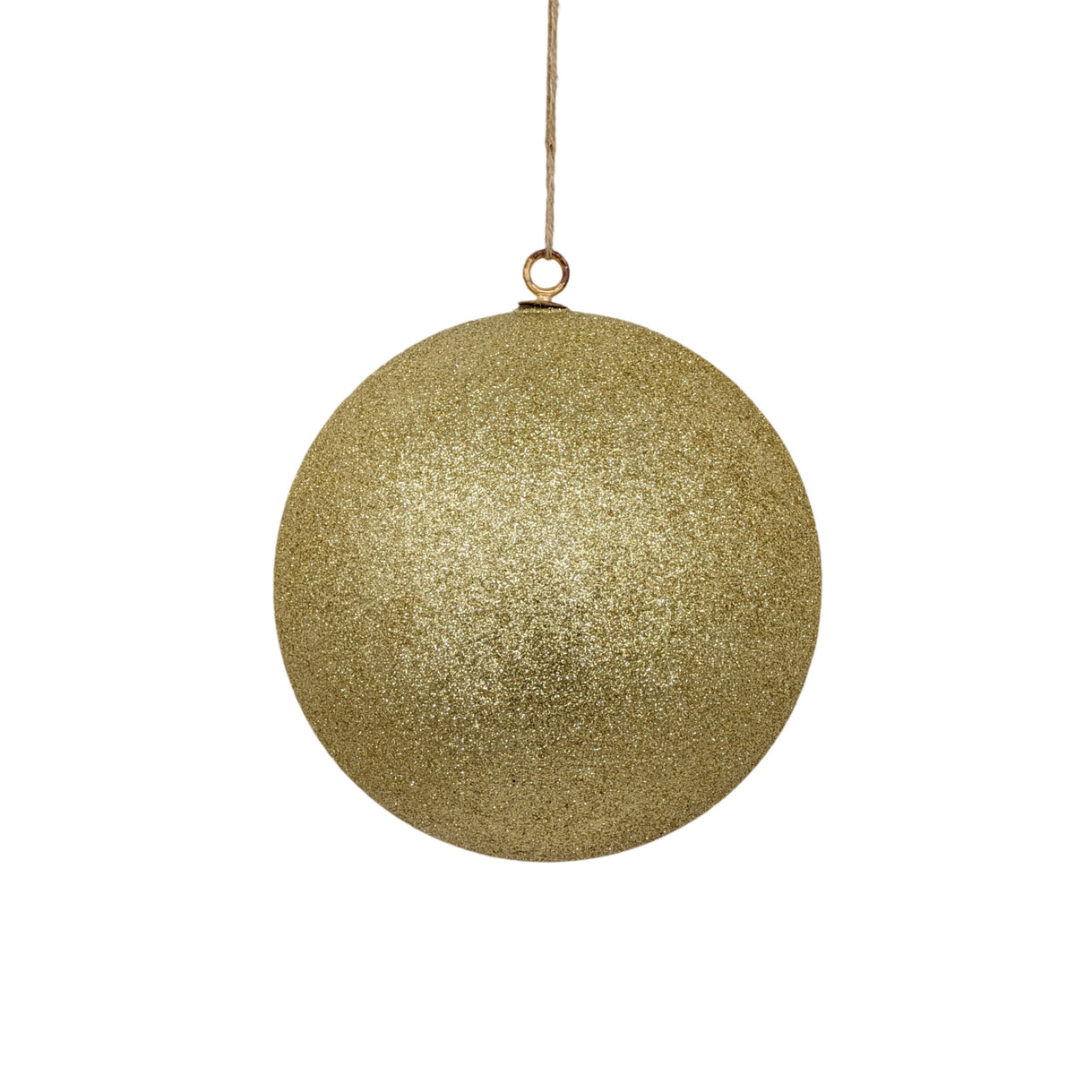 Bulk 8 Xmas Gold Glitter Ball Polystyrene Lrg 20cm