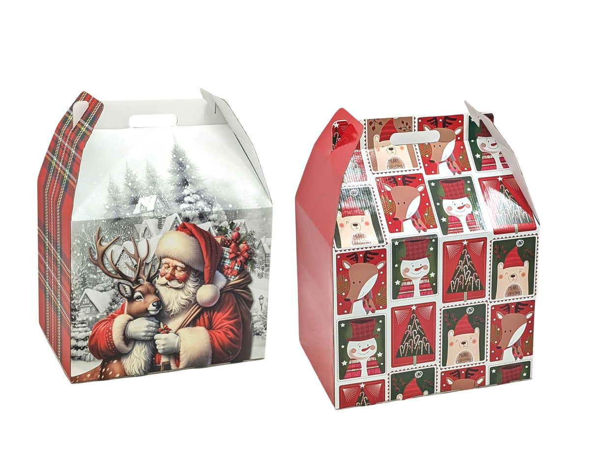 Bulk 12 Xmas Cheer Foldable Gift Box 30x43x32cm 2 Asst