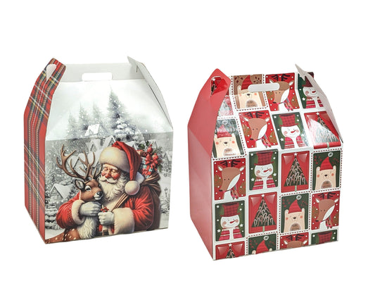 Bulk 12 Xmas Cheer Foldable Gift Box 30x43x32cm 2 Asst
