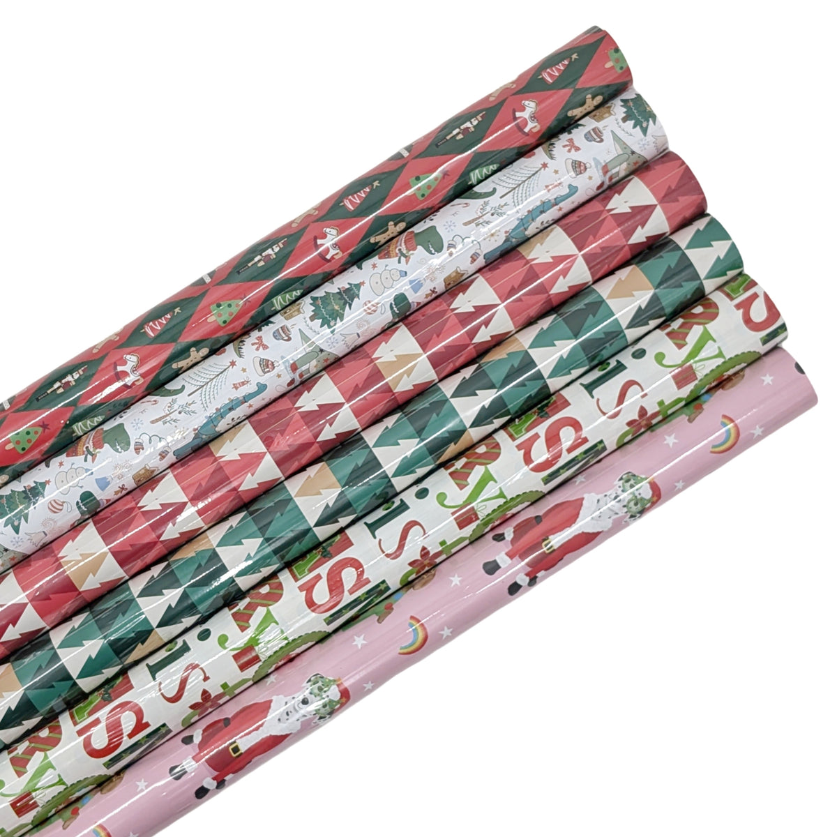 Bulk 50 Xmas Wrap Traditional Asst 70cmx5m
