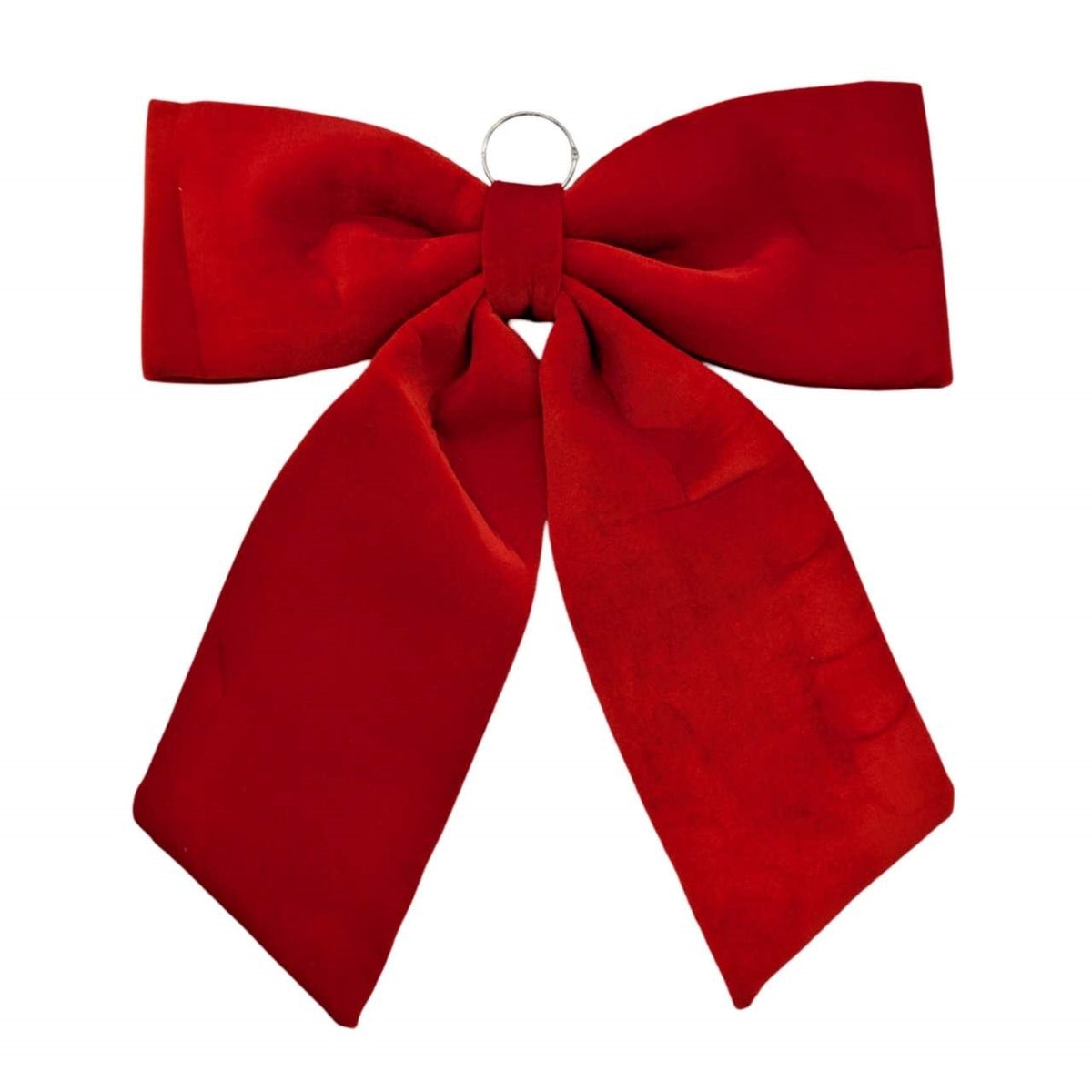 Bulk 8 Xmas Velvet Red Bow W Hanging Ring Xxlrg 60cm