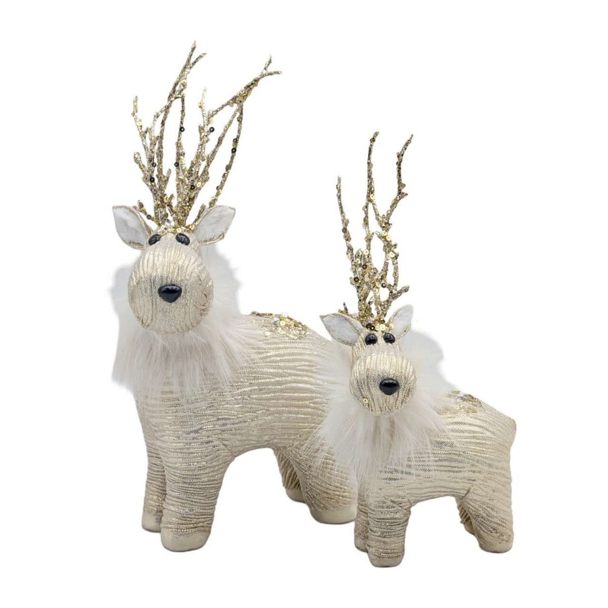 Bulk 12 Xmas Scarlet & Sparkle Reindeer 24cm