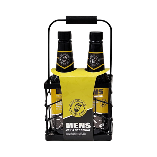 Bulk 6 Mens Grooming Set In Metal Basket 12.7x23.9cmh