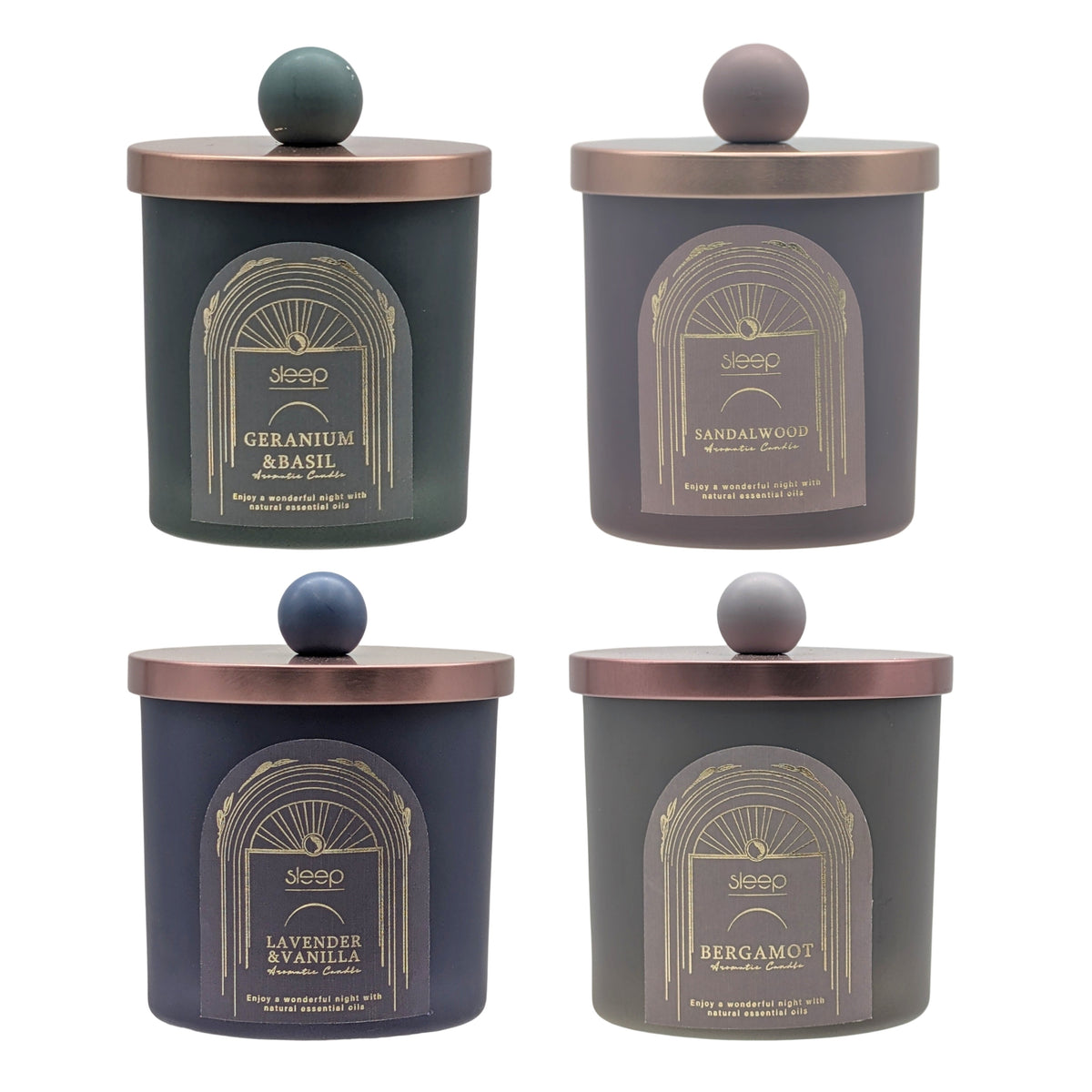 bulk 12 Arabian Nights Scented Glass Candle w/ Lid 9cm