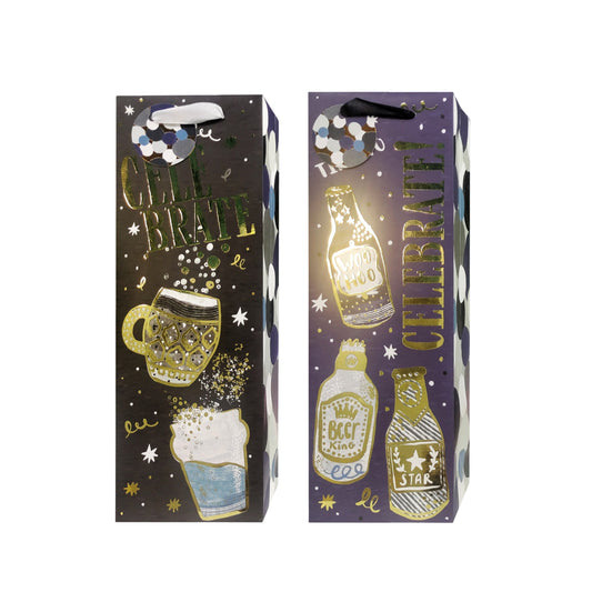 bulk 24 Celebration Sips For Male Bottle Gift Bag 36cm