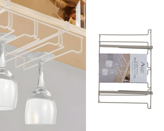 Bulk 12 Under Cabinet Wine Glasses Holder 35.5x25.5x7.5cm