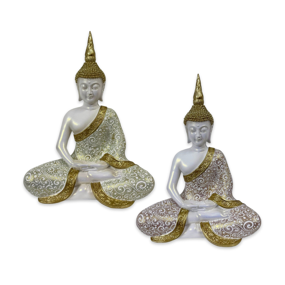 Set 2 Buddha Statue 25cm