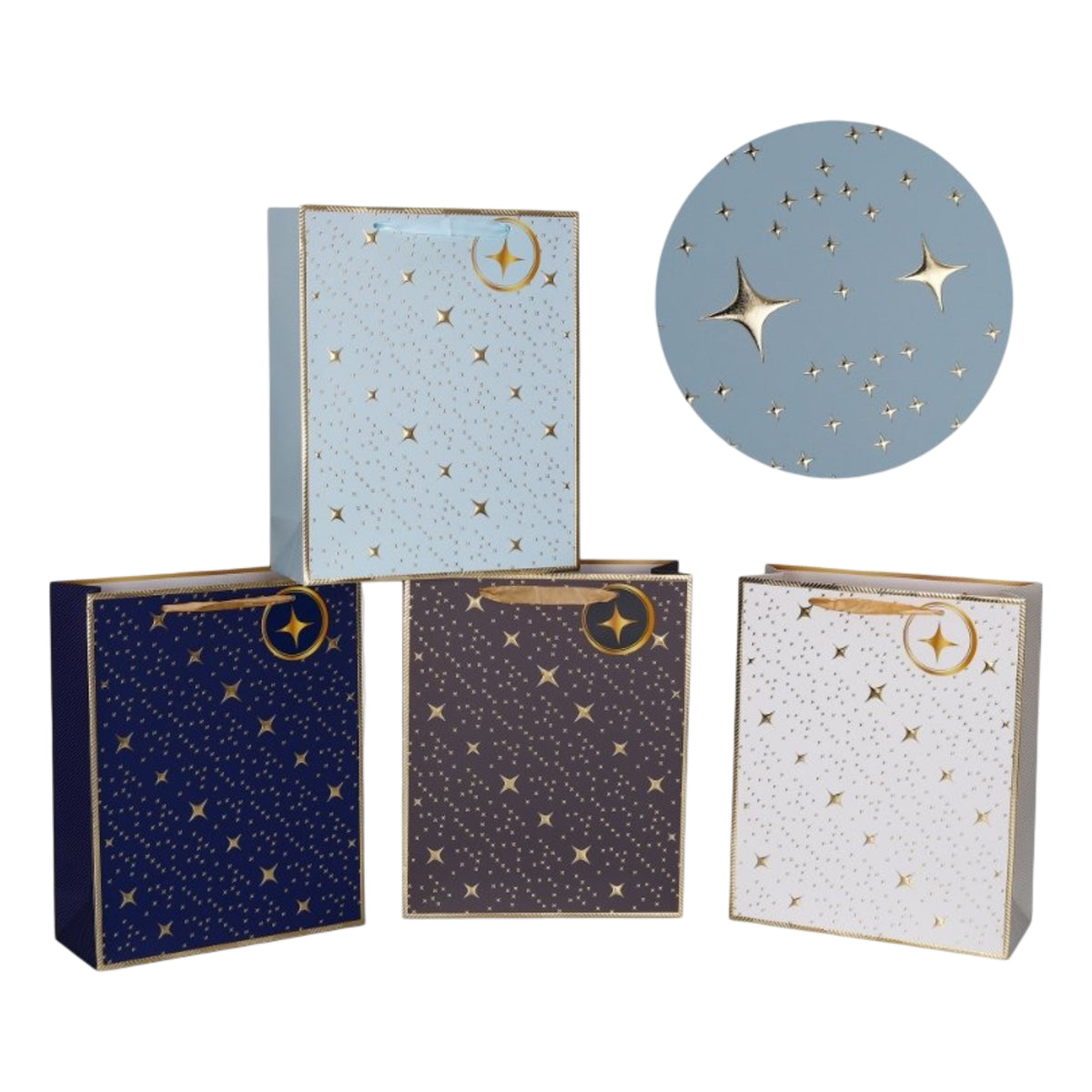 bulk 24 Large Night Sky Gift Bag Foiled 32cm