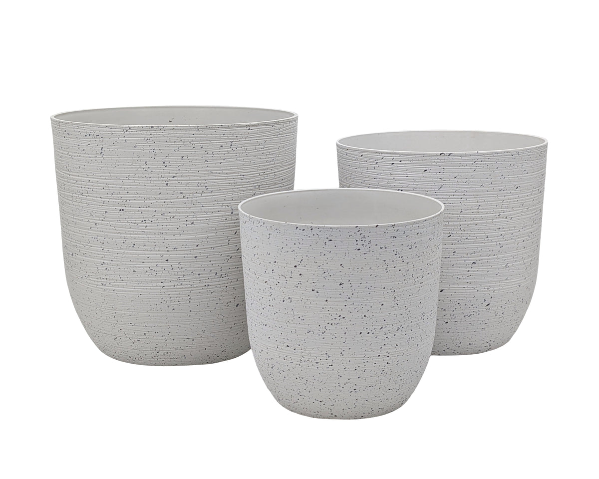 bulk 4 Sandstone Look Thick Plastic Planter 35cm