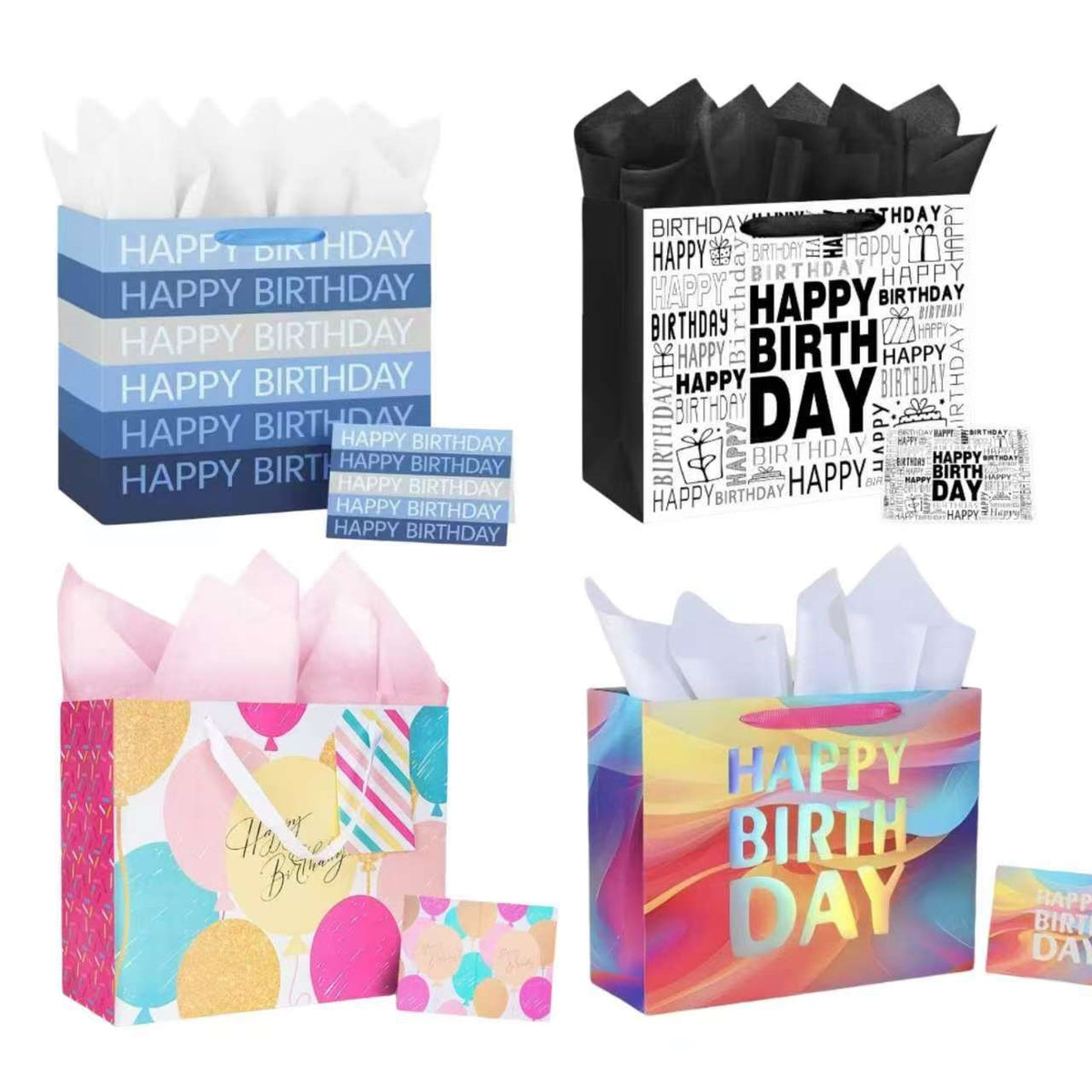 bulk 24 Large Happy Birthday Celebration Gift Bag 32cm