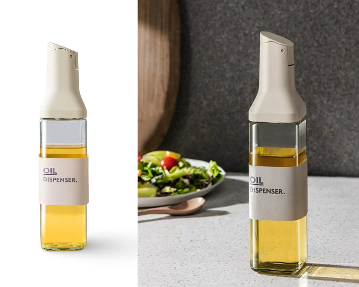 Bulk 12 Glass Oil Dispenser W Auto Flip 500ml
