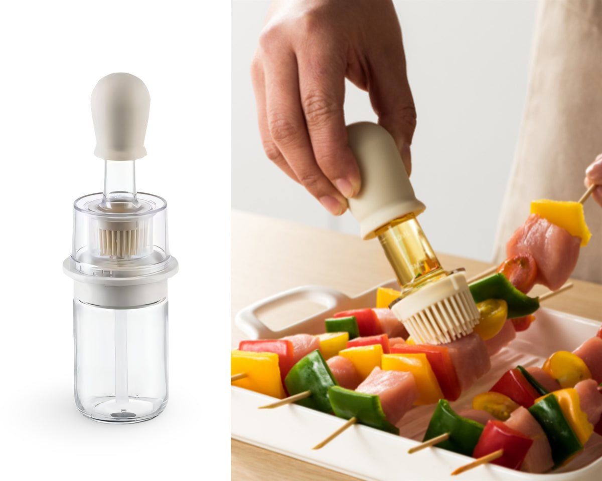 Bulk 12 Glass Oil Dispenser W Brush 180ml
