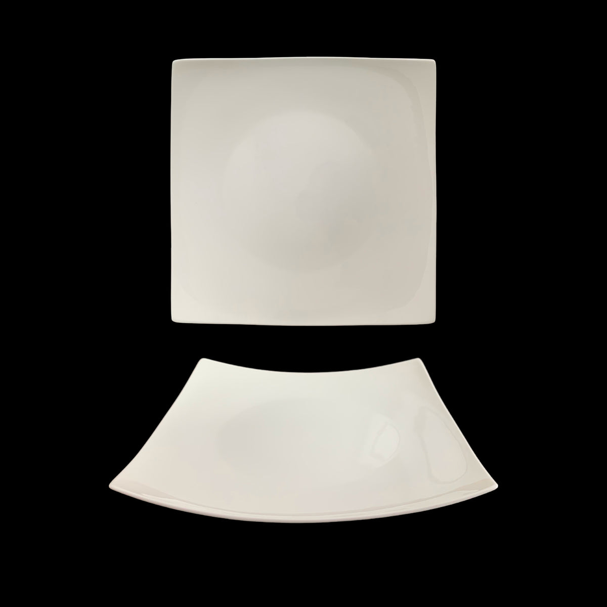 bulk 24 White New Bone China Square Dinner Plate 11in 28cm