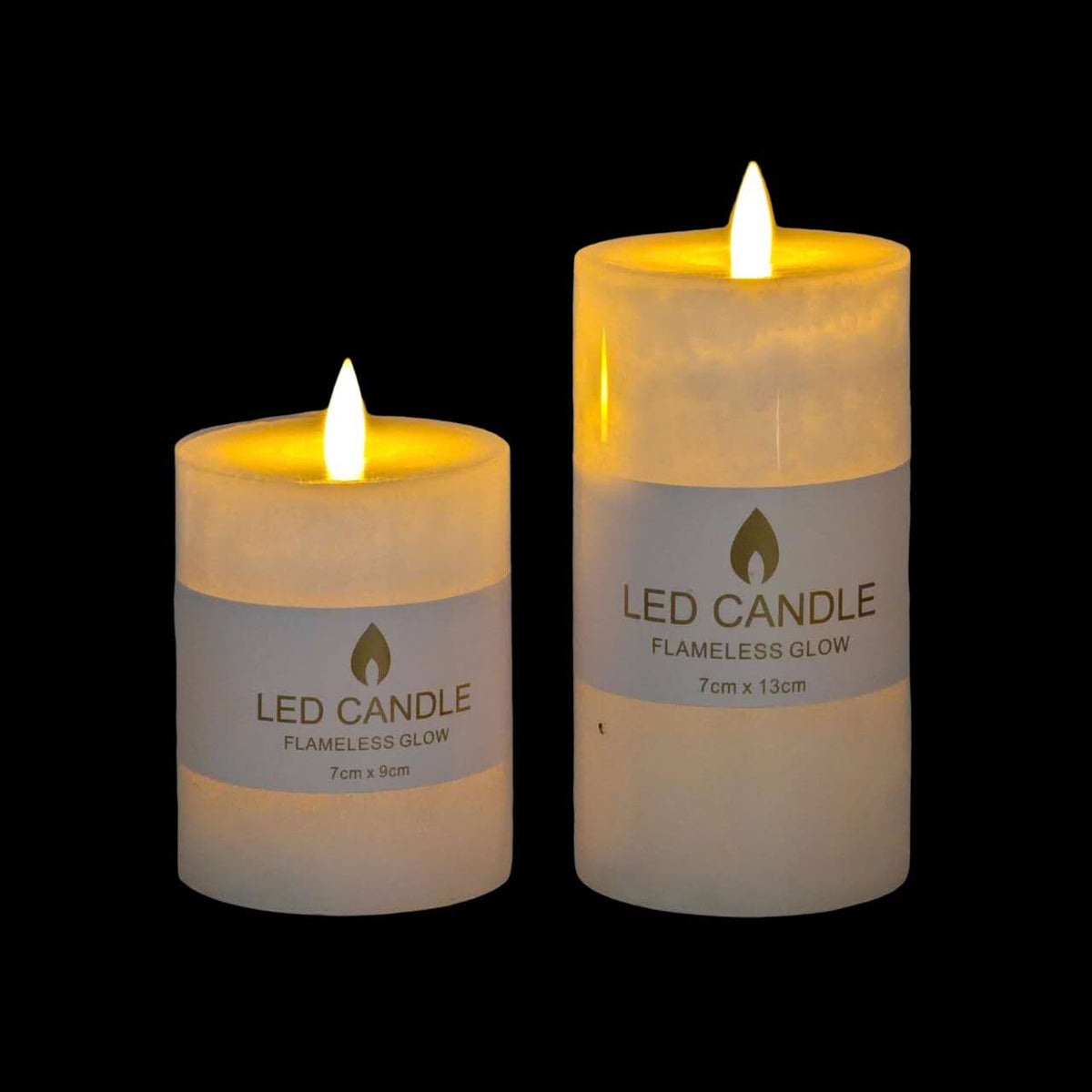 Bulk 24 Flameless Led Candle 7x13cm White & Cream