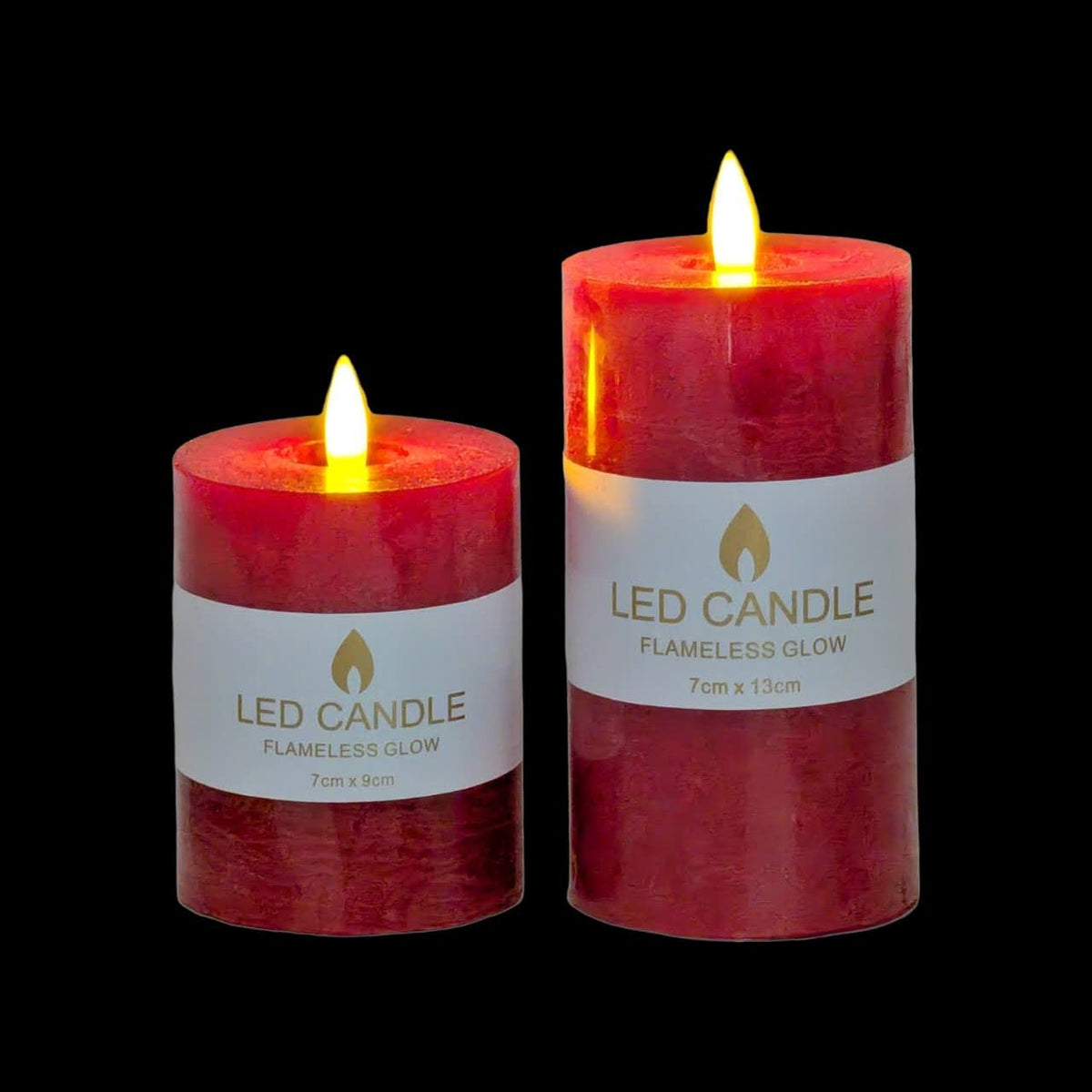 Bulk 24 Flameless Led Candle 7x9cm Red