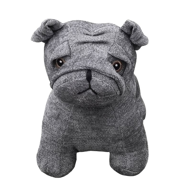 Grey French Bulldog Door Stopper 23cm