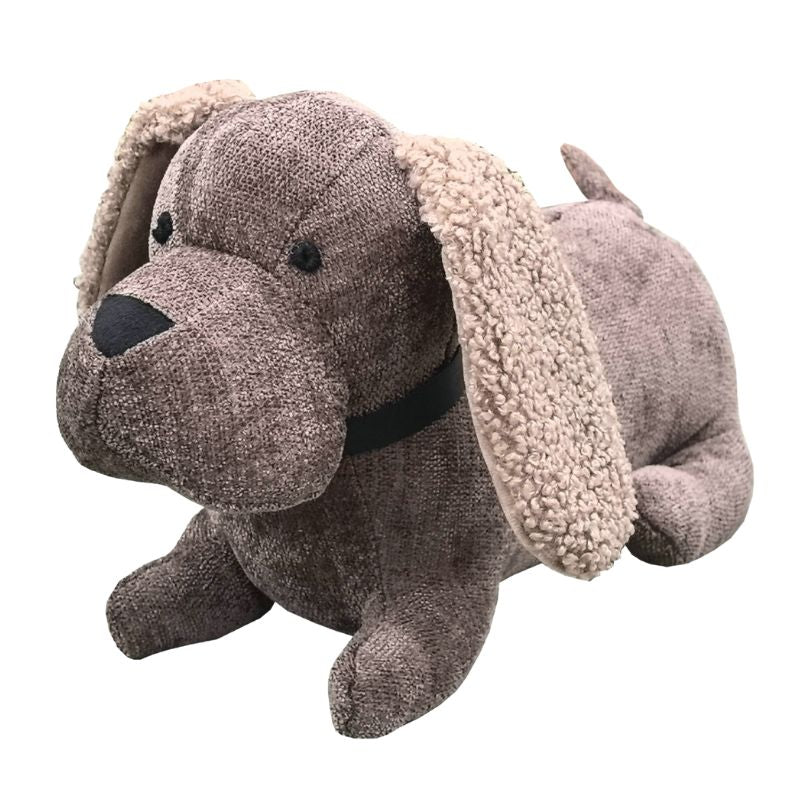 Brown Fabric Dachshund Door Stopper 38cm - Image 3