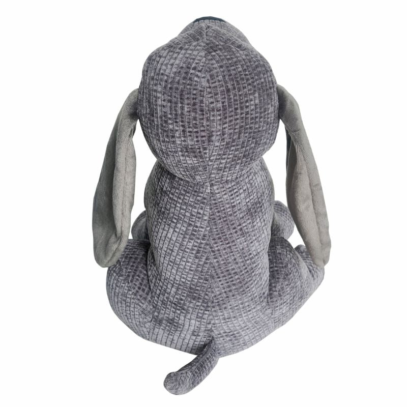 Grey Fabric Long-Eared Dog Door Stopper 27cm - Image 3