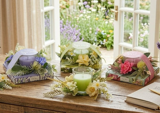 bulk 12 Botanical Bloom Scent Candle Gift Set 120G 3 Asst