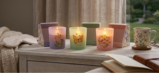 bulk 12 Floral Scented Gift Candle 8cm