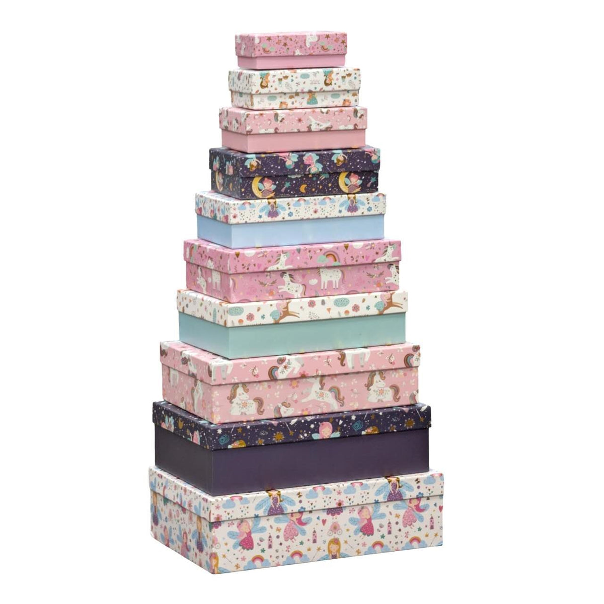 Bulk 3 Little Girls Foiled Gift Box Set 10 37x27x11cm