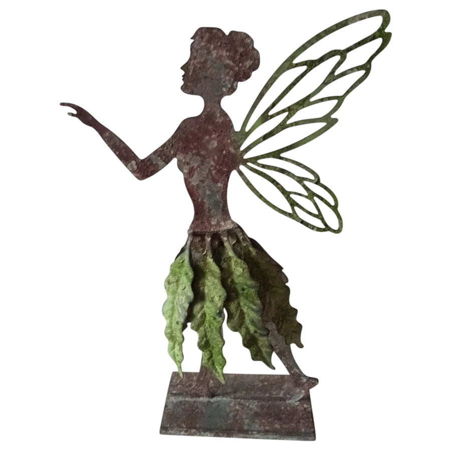 Aged-Finish Fairy on Base 23x39cm