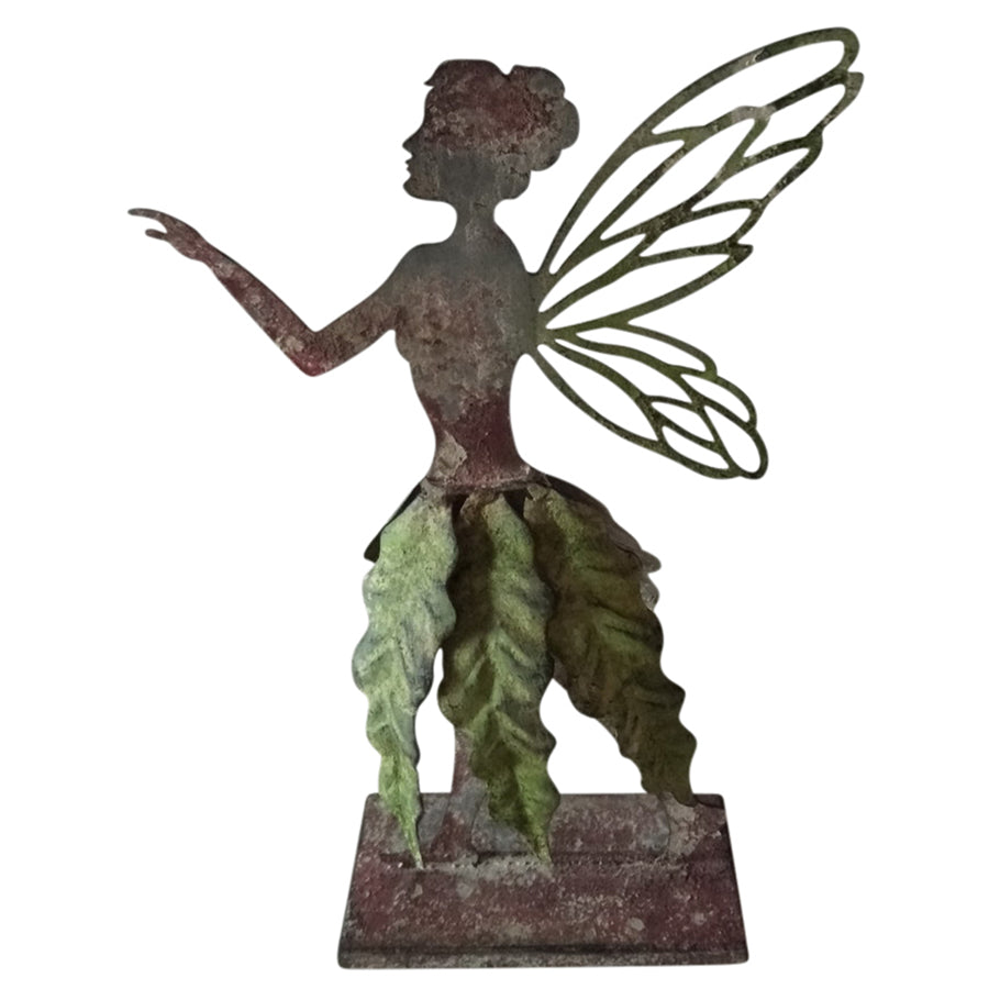 Aged-Finish Fairy on Base 18x31cm