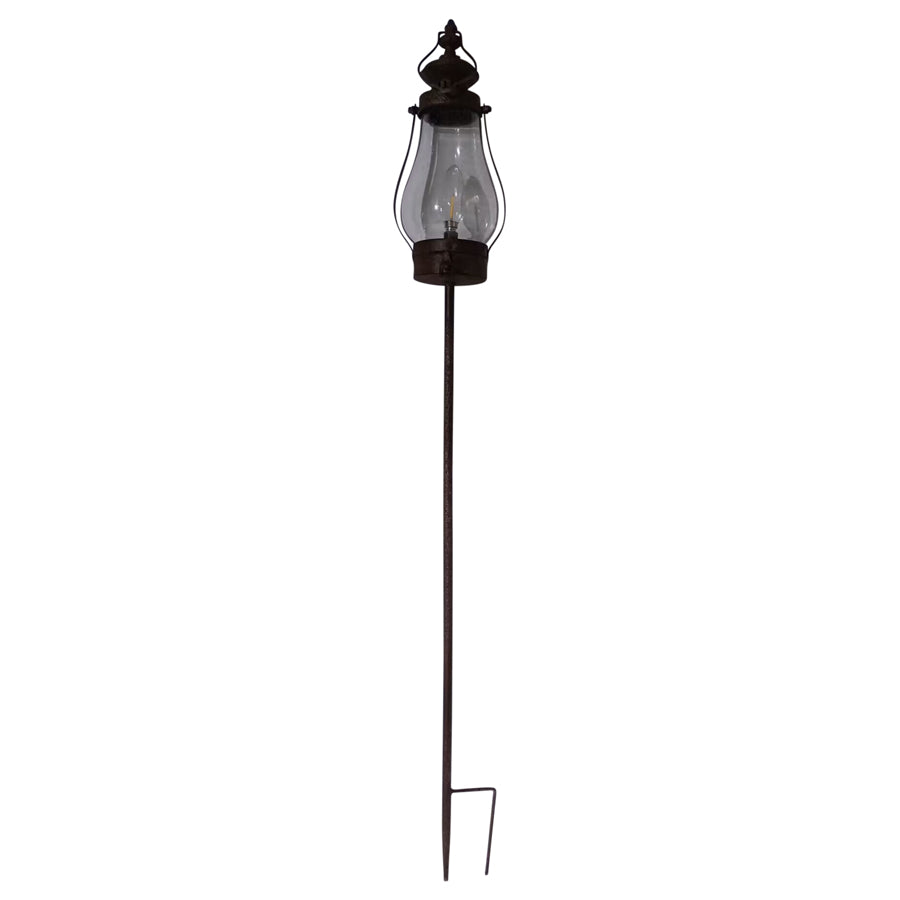 Garden Lantern on Stake w/ Battery Operated LED Light 14x111cm
