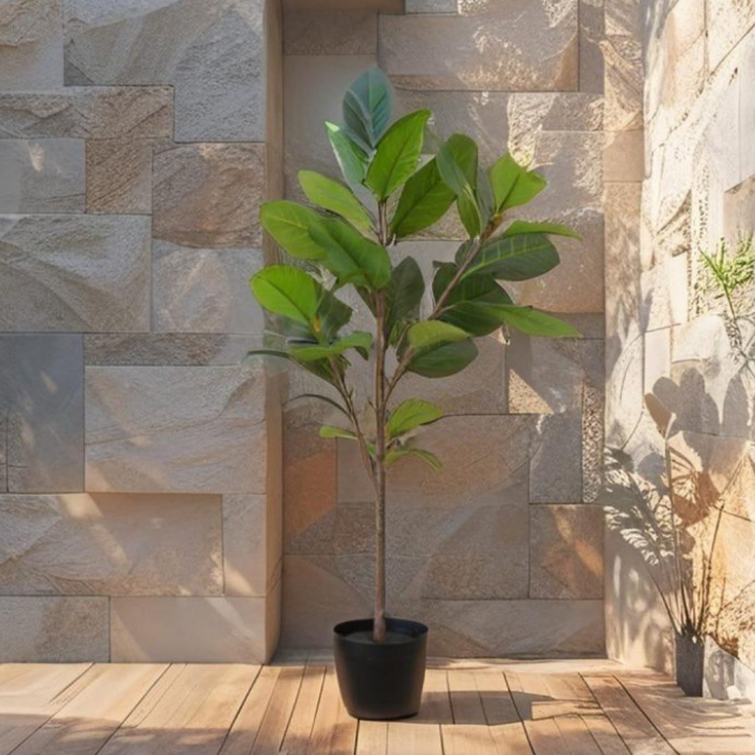 Potted Artificial Lofty Fig Ficus Tree 92cm - Image 2