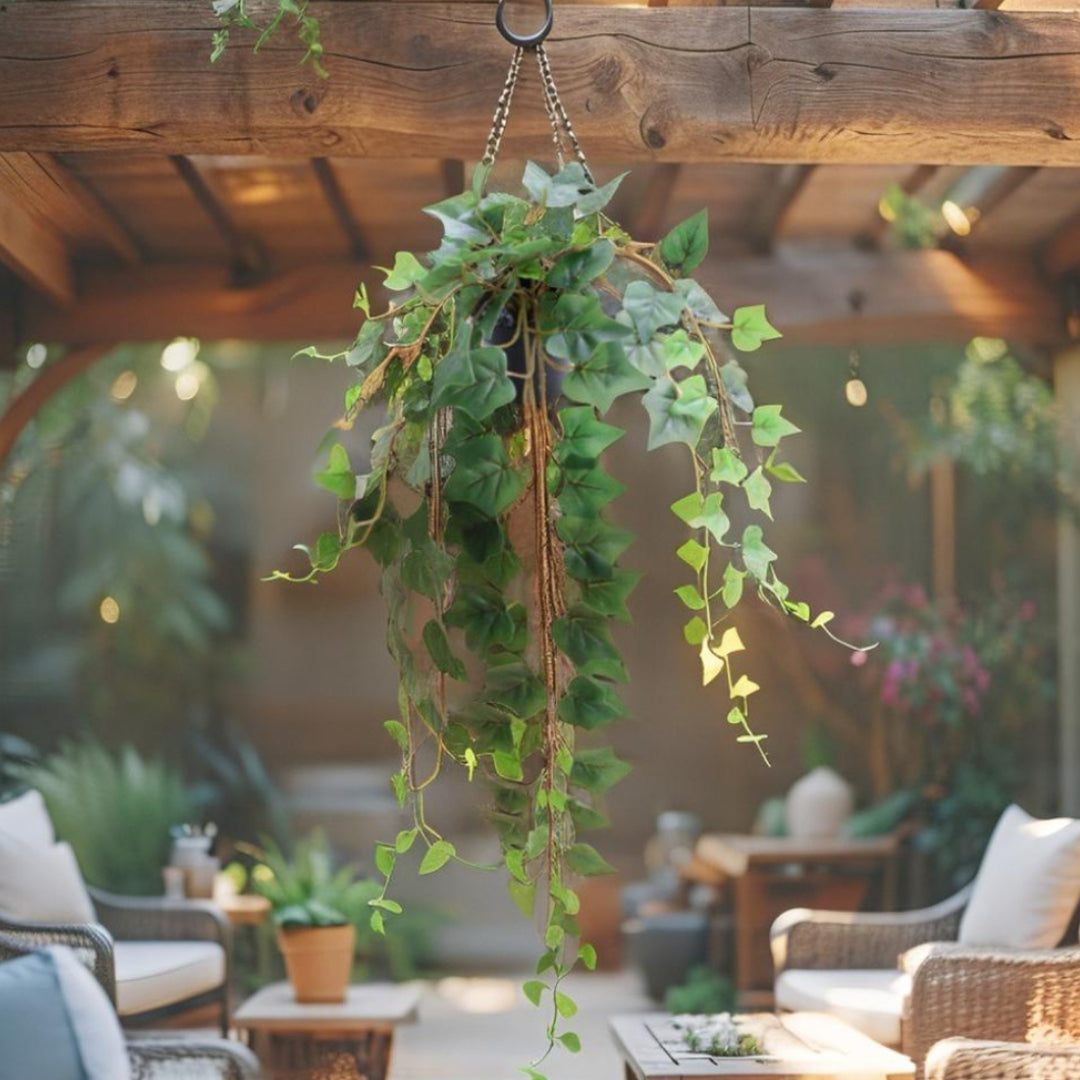 Potted Artificial Hanging Ivy 70cm - Image 2