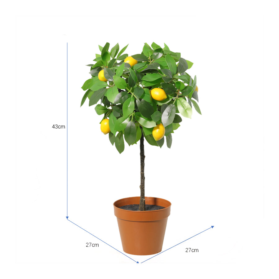 Potted Artificial Lemon Tree 43cm - Image 5
